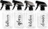 Cornucopia Plastic Cleaning Spray Bottles, Set of 4, 16oz Refillable Trigger Sprayers with Labels