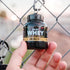 Protein Powder and Supplement Funnel Keychain, Portable Container for Gym, Workouts, Fitness, TSA Approved, Classic