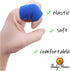 BodyMoves Finger Brace Splint Sleeve, Thumb Support Protector Cushion, Aqua Blue, Elastic Breathable Stabilizers