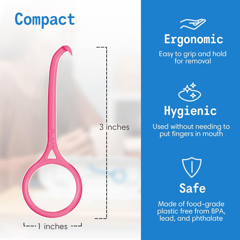 OrthoKey Aligner Remover - Clear Aligner & Retainer Removal Tool, Portable & Durable (Pink, 1-Pack)