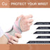INDEEMAX 2 Pack Copper Wrist Brace Support for Carpal Tunnel, Pain Relief, Adjustable Compression Wraps (Pink)