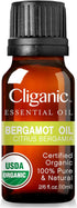 Cliganic Organic Bergamot Essential Oil, 100% Pure Natural for Aromatherapy, Non-GMO Verified (Packaging May Vary)