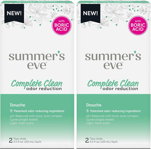 Summer's Eve Feminine Douche, Complete Clean | Odor Reduction | Boric Acid