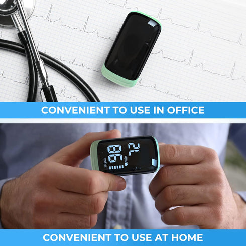 Spo2 Finger Pulse Oximeter, Fingertip Blood Oxygen Saturation with Pulse Monitor Rechargeable, Accurate Reading