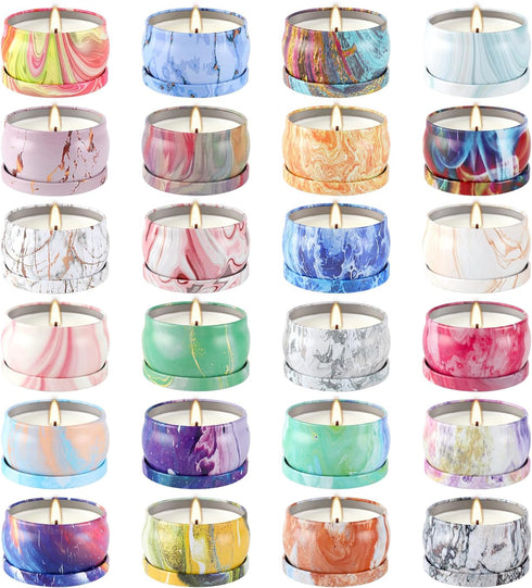 Onebird Set 24 Set,Natural of Scented Candle Gift Pure Soy Wax Aromatherapy Candles Essential Oils for Home and Women