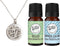 Wild Essentials Silver Aum Essential Oil Diffuser Necklace Gift Set with Inner