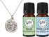 Wild Essentials Silver Aum Essential Oil Diffuser Necklace Gift Set with Inner