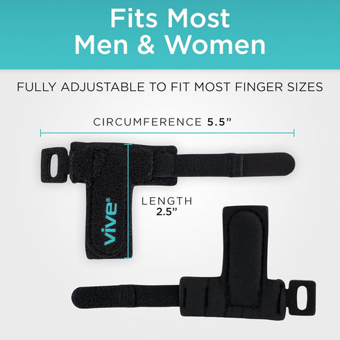 Vive Trigger Finger Splint Support Brace for Straightening Curved, Bent, Locked Hands - Tendon Release & Pain Relief