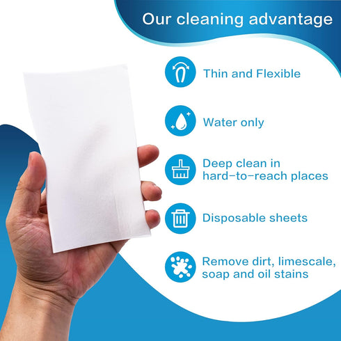 100PCS Magic Cleaning Sponge Eraser Sheets - Disposable Nano Dish Sponge Cleaner Pads for Hard-to-Reach Places