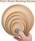 WANDIC 5 Pcs Kraft Paper Nested Boxes, Assorted Size Round Mini Gift Boxes with Lids for Wedding Birthday Jewelry