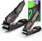 Nail Clippers Set for Men, 2 Pack Stainless Steel Mess Free Nail Clippers for Fingernail and Toenail