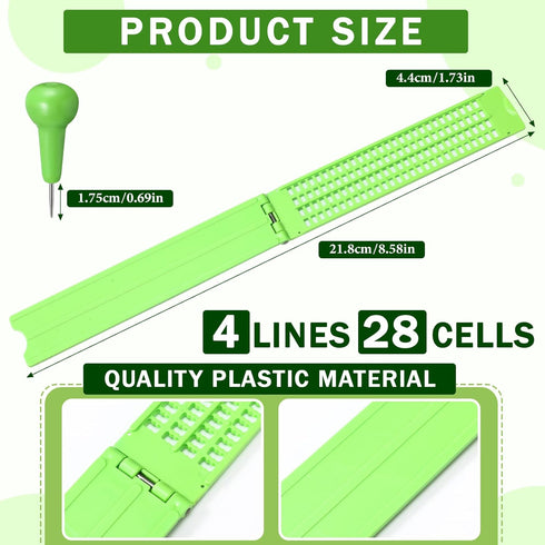 Trandraft 4 28 Braille Slate and Stylus Kit with Line Cells Braille Slate and Stylus Alphabet Board Writing Label Maker