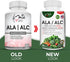ALA/ALC High Potency Formula- Best Alpha Lipoic Acid and Acetyl-L-Carnitine HCl Dietary Supplement- Antioxidant Support- Energy Boost- for Men and Women 60 Capsules