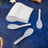 Honbay 60PCS Disposable Plastic Soup Spoons, White Translucent Dinner Spoons for Asian Dishes and Desserts
