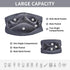 MAGEFY Makeup Bag 2 Pcs Corduroy Cosmetic Bag Mini Big Makeup Bags for Women Travel Pouch with Slip-in Pockets Eco(Black)