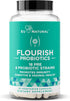Flourish Probiotics + Prebiotics for Women, 14 Billion CFU, 30 Shelf-Stable Mini Vegan Capsules