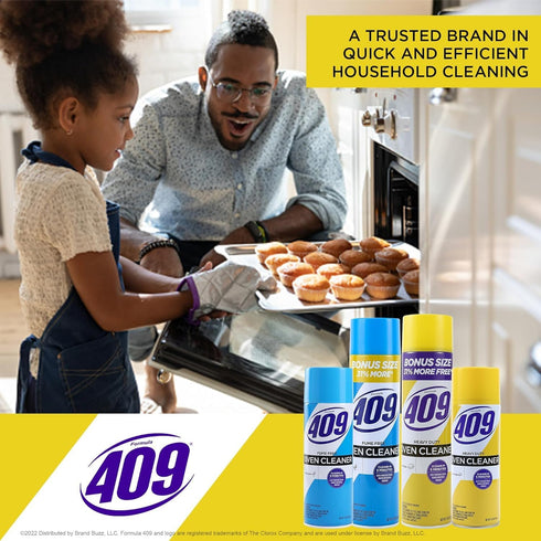 409 Heavy Duty Spray-On Oven Cleaner, Cuts Through Grease & Grime, Lemon Scent, 14.5 Oz