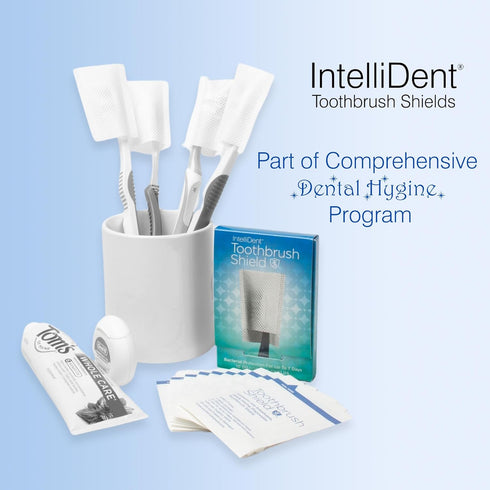 Toothbrush Shields - 10 Pack Head Cover Caps, Quick-Drying & Disposable for Travel, Home & Office