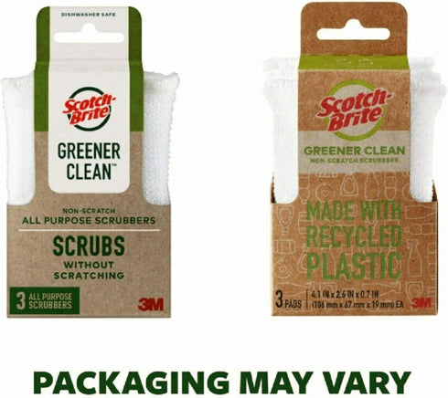 Scotch-Brite Greener Clean Scrubbers Non-Scratch Scrub Sponge, 18 Count, Natural by Scotch-Brite