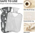 miaozhen 2L Gray and White Tree and Stars Travel hot Water Bottle with Soft Cover Warm Compress for Menstrual Cramps