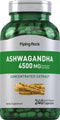 Piping Rock Ashwagandha Supplement 4500 mg, 240 Capsules, Herbal Extract with Black Pepper, Non-GMO & Gluten Free