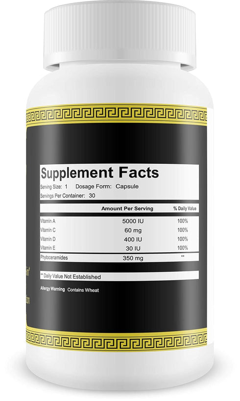 The Beard Czar Phytoceramides - 30 Capsules for Healthy Hair, Smooth Skin, Collagen Production, and Skin Hydration