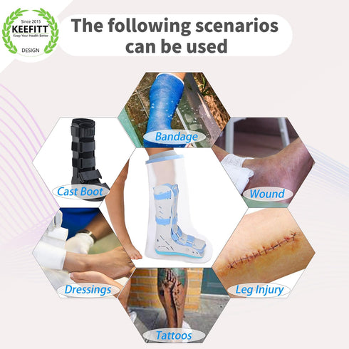 Waterproof Leg Cast Covers for Shower, Extra Large Wide, KT2103-WL Watertight Protector