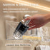 MORNITE 6 Pcs Medicine Cabinet Tray Organizer - Clear Plastic Storage Holder for Skincare, Perfume, Lipsticks, and