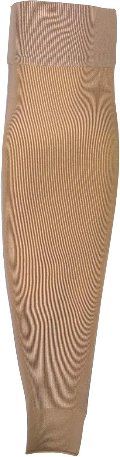 Truform Lymphedema Compression Arm Sleeve – 20-30 mmHg Post Mastectomy Support, Dot Top Grip, Beige, Large