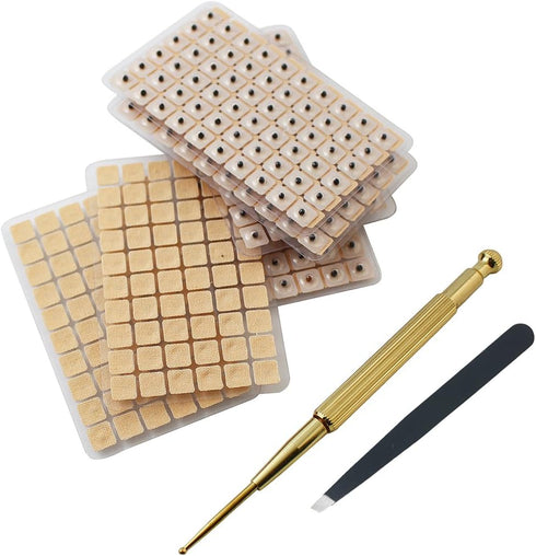 Multi-Condition Ear Seeds Acupuncture Kit, 600 Counts with eBook Placement Chart, Probe, Tweezers