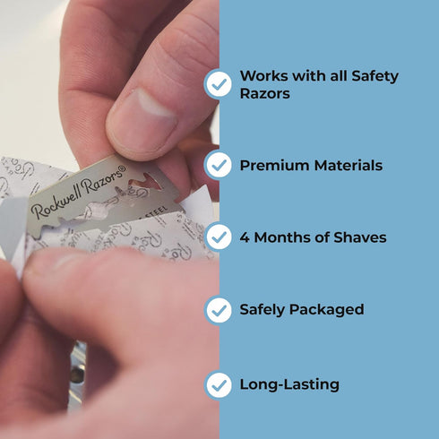 Precision-Crafted Swedish Stainless Steel Double-Edge Safety Razor Blades - Superior Sharpness for Smooth, Close Shaves