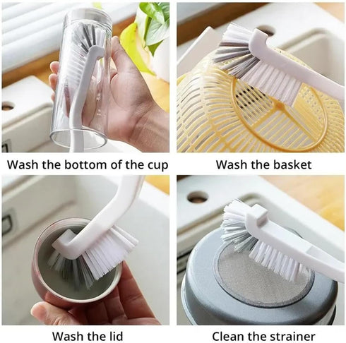 TsuvyXeg Set 2pcs Cleaning Brush Kitchen Scrub Hard Bristle Brushes Tool for Narrow Spaces Grease Grime