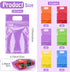 Sinload 120 (Clear,4.7 7.9 Inch) Pcs Plastic Gift Bag Bulk Resealable Party Goodie Bag with Clear Window Color Favor