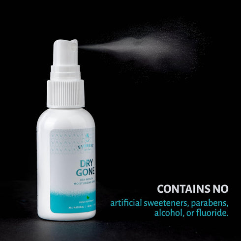 Natural Dry Mouth Moisturizing Spray | Dry Gone Throat Moisturizer | Herbal Extracts Relief (2 Fl Oz, Pack of 2)