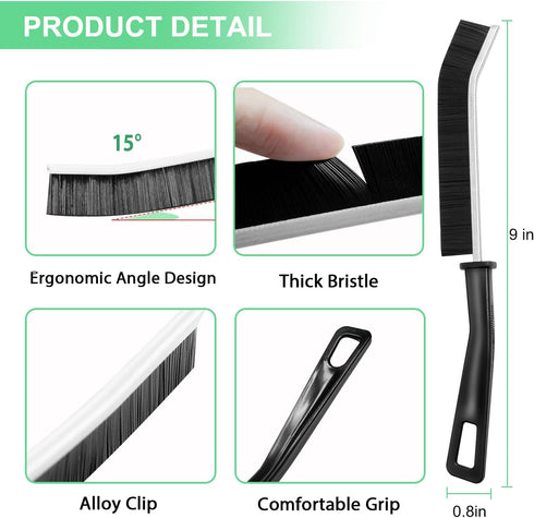 Use,Kitchen,Window,Bathroom,Corners(12PCS) Crevice Cleaning Brush,Hard Bristle Grout Scrub Brushes Tool,Straw Cleaner