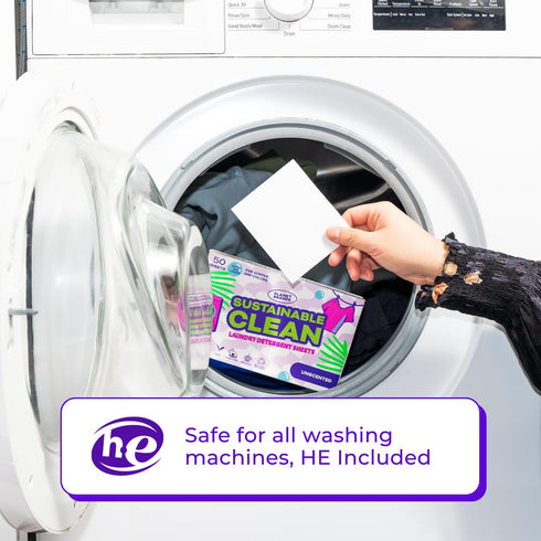 Laundry Detergent Sheets, Made in Sweden, Up to 100 Loads, 50 Sheets, Eco-Friendly, Ocean Breeze
