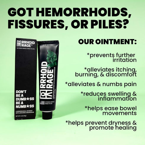 Hemorrhoid Ointment - Fast Acting Treatment with Lidocaine, Aloe Extract, Magnesium Sulfate for Pain Relief
