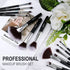 SOLVE Makeup Brush Set, 32 Pieces Professional Brushes Kit, Wooden Handle, Black