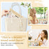 Boho Clear Makeup Letter Patch Makeup Bag STUFF Pouch, Cute Waterproof Glitter Toiletry Bag for Women