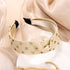 Rhinestone Rattan Headband - Fashion Boho Wide Head Band for Women and Girls Hair Accessories (Offwhite)