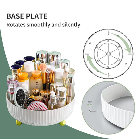 funest 360 Degree Rotating Makeup Perfume Organizer - Lazy Susan Cosmetic Desk Storage Round Tray
