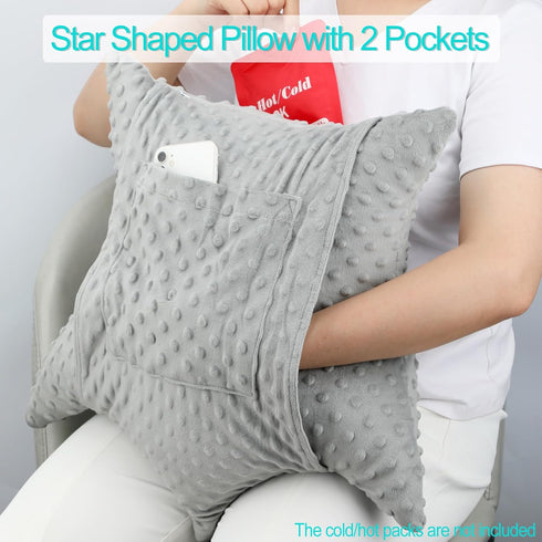HapiPoppy 2 Tummy Star Shape Hysterectomy Recovery Pillowy for Hysterectomy Recovery Must Haves with Pockets Products