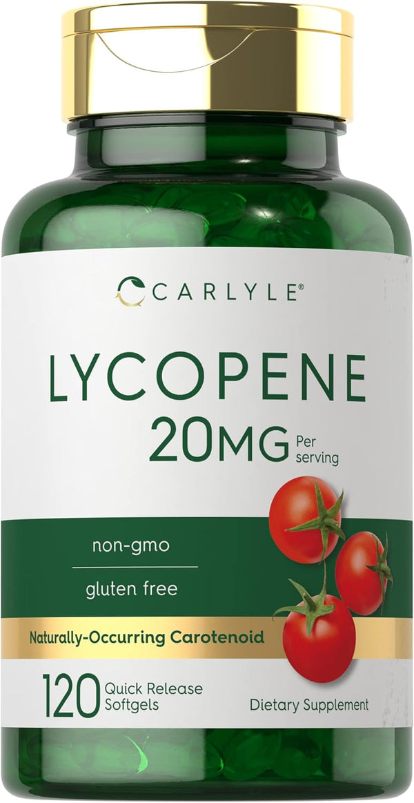 Carlyle Lycopene 20 mg, 120 Softgels, Non-GMO & Gluten Free Supplement
