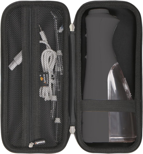 Aproca Hard Travel Storage Case, Black, compatible with Waterpik WF-02 Cordless Flosser and Accessories