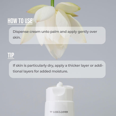 ROVECTIN Calming Lotus Water Cream - Lightweight Face Moisturizer for Oily, Combination Skin, Vegan Korean Skincare