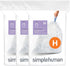 simplehuman CW0286 Code H Custom Fit Bin Liner Bulk Pack, Clear Plastic, 3 Pack of 20, Total 60 Liners