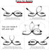 JM 2 Pairs Makeup Reading Glasses, Magnifying Flip Down Cosmetic Readers for Women +1.0 with Spring Hinge