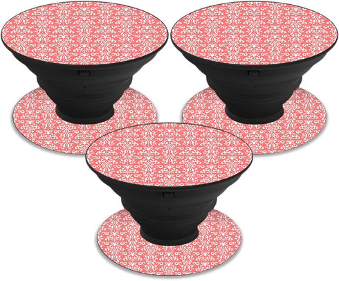 MightySkins Skin for PopSocket - Coral Damask | Protective Vinyl Decal Wrap Cover, Made in The USA