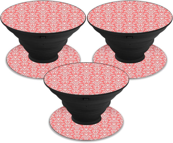 MightySkins Skin for PopSocket - Coral Damask | Protective Vinyl Decal Wrap Cover, Made in The USA