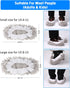 8 Pcs Mop Slippers Socks - Washable Reusable Microfiber Shoe Covers for House Cleaning (Grey).